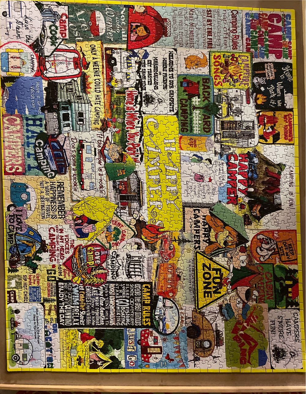 I love Camping (1 Pc Has Tape On It) - White Mountain 🇺🇸 puzzle collectible [Barcode 724819264605] - Main Image 2