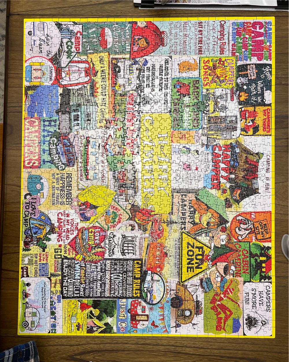 I love Camping (1 Pc Has Tape On It) - White Mountain 🇺🇸 puzzle collectible [Barcode 724819264605] - Main Image 3