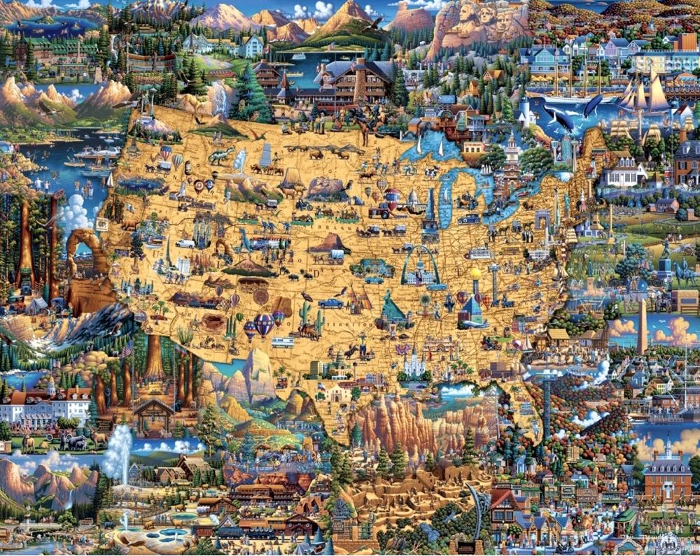 National Parks 🆕 - Dowdle Folk Art puzzle collectible [Barcode 671095003650] - Main Image 2