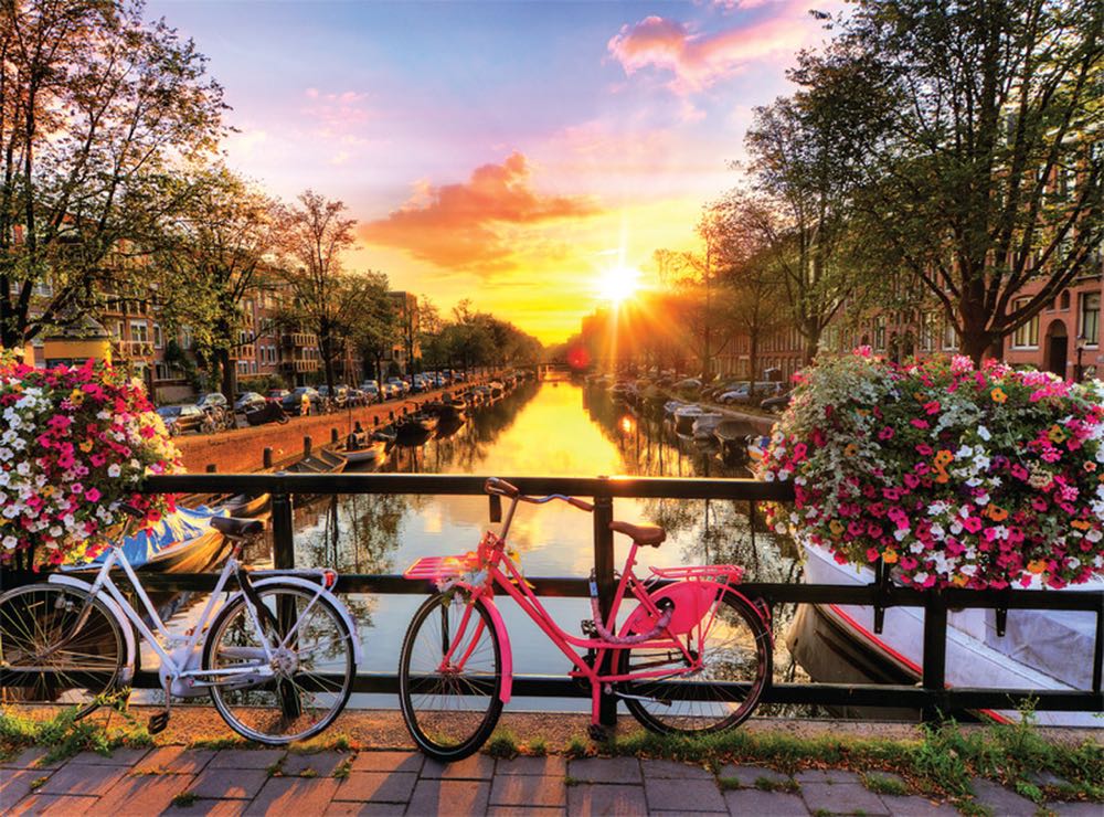 Cycling in Amsterdam - Buffalo puzzle collectible [Barcode 079346119776] - Main Image 1