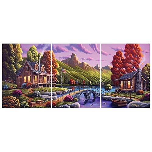 Mountain Cabin Scene 3X500 Piece - Karmin International puzzle collectible [Barcode 773392024243] - Main Image 1