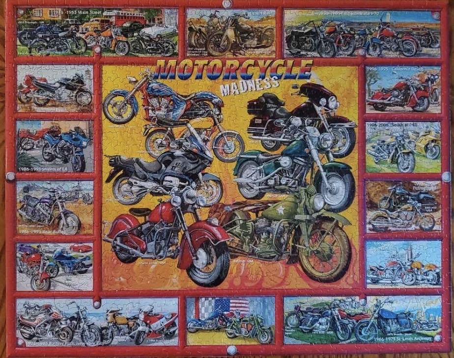 Motorcycle Madness DONATED - White Mountain puzzle collectible [Barcode 724819250967] - Main Image 3