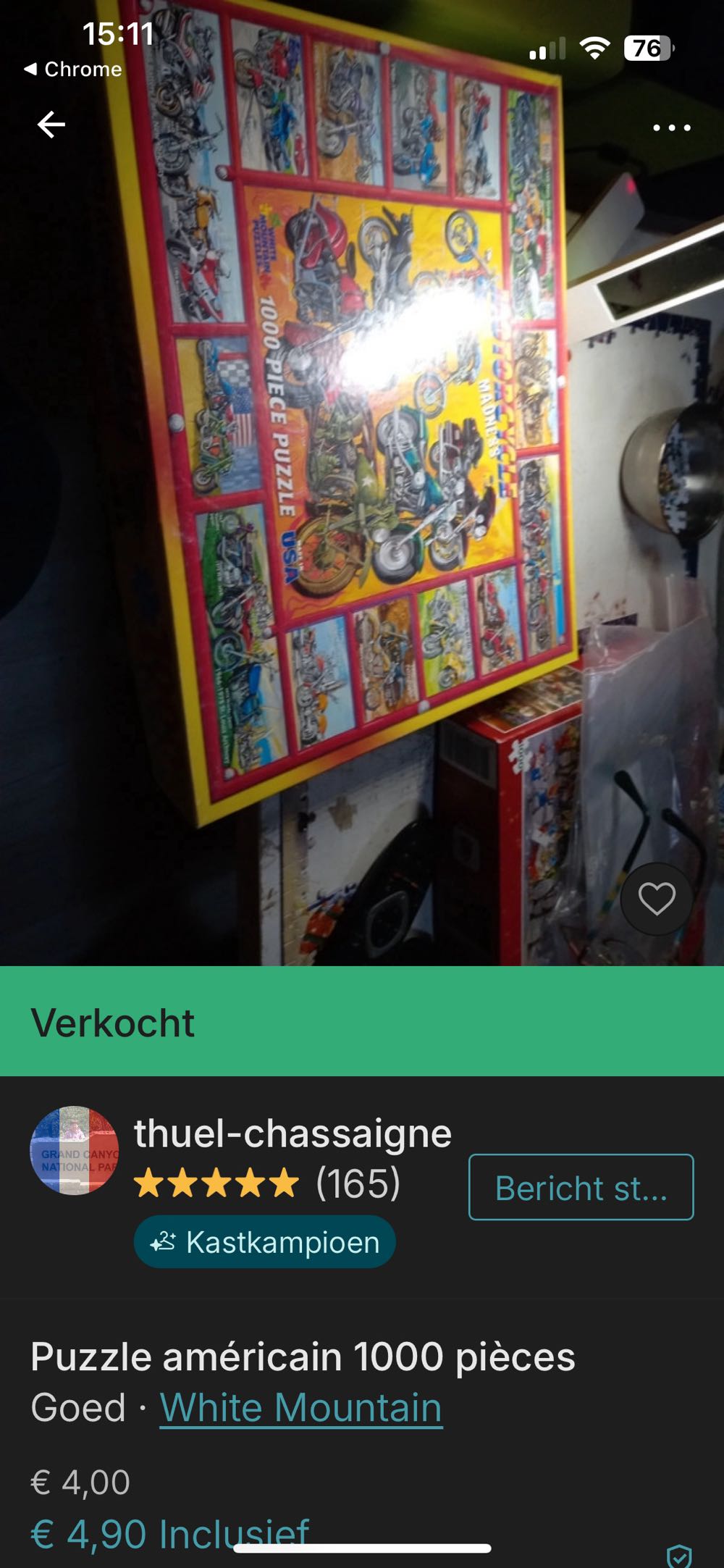 Motorcycle Madness DONATED - White Mountain puzzle collectible [Barcode 724819250967] - Main Image 4