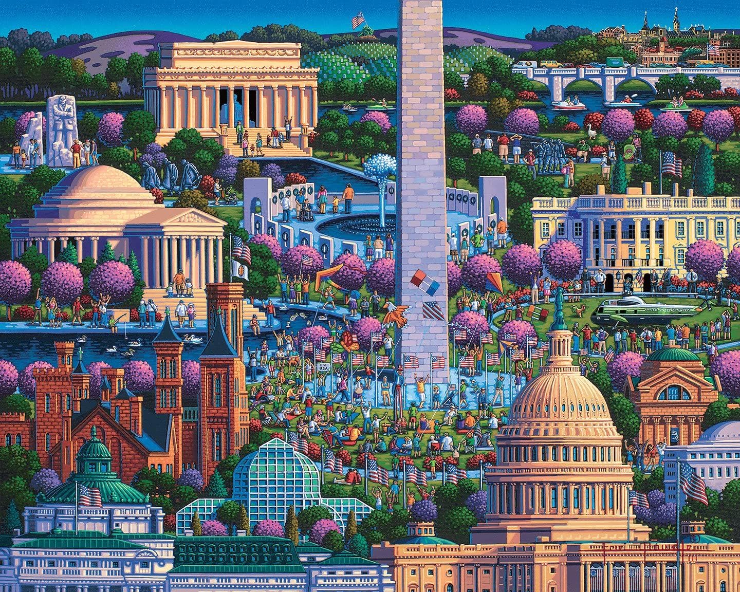 Washington D.C. Mall (UV)🧩✌️ - Dowdle puzzle collectible [Barcode 671095404426] - Main Image 2