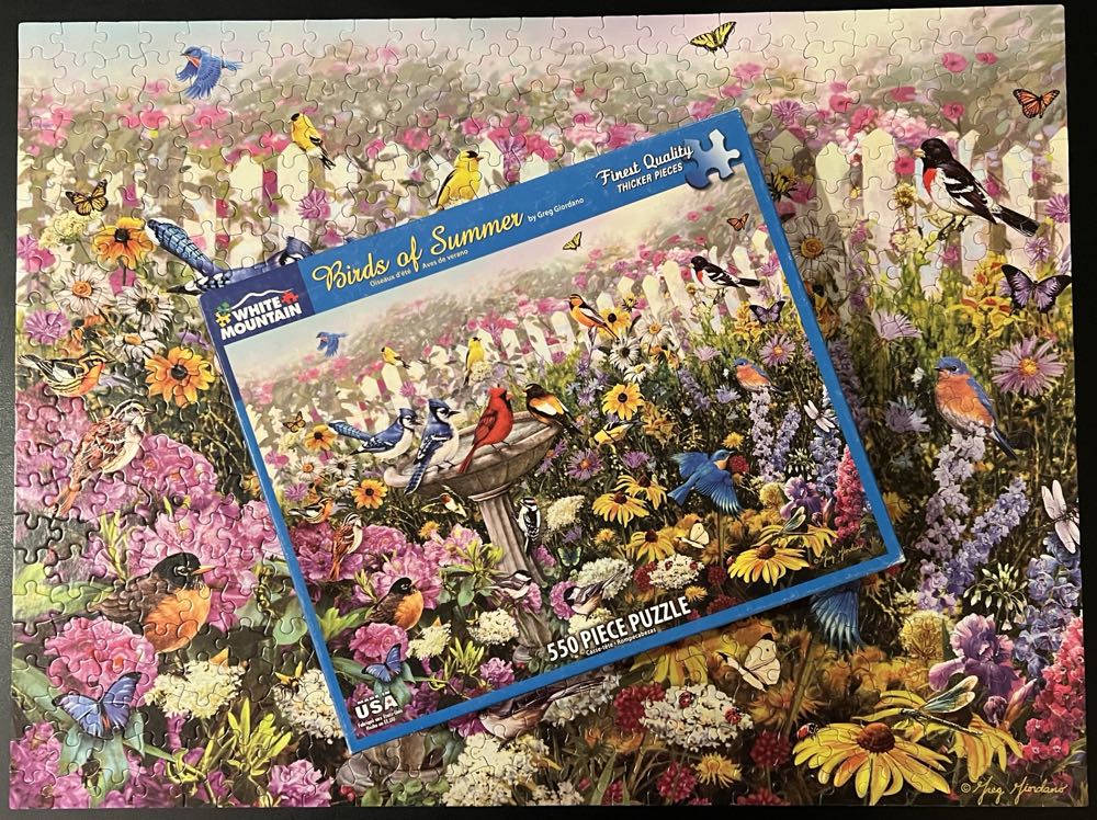 Birds Of Summer - White Mountain 🇺🇸 puzzle collectible [Barcode 724819256099] - Main Image 4