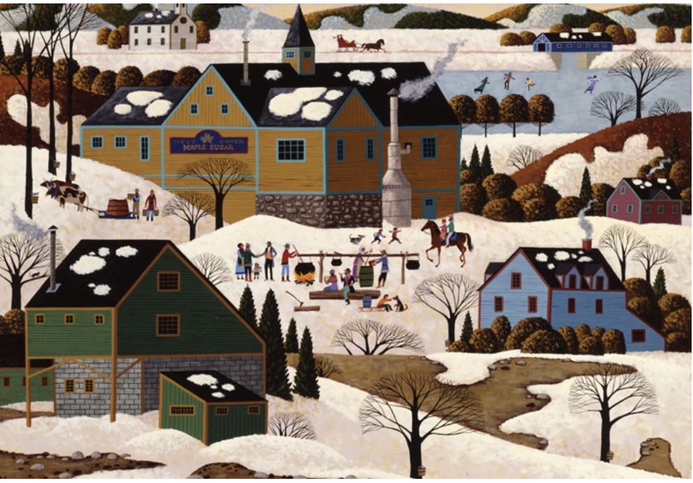 Maple Sugaring - Roseart puzzle collectible [Barcode 072348092009] - Main Image 2