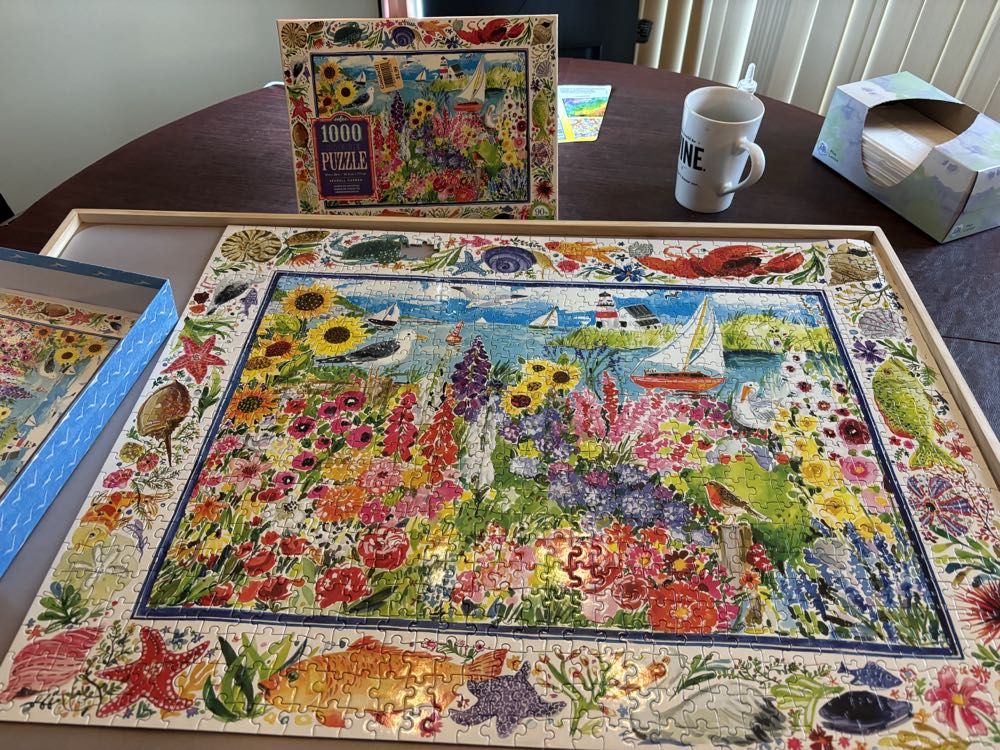 Seagull Garden - Eeboo puzzle collectible [Barcode 689196506895] - Main Image 2