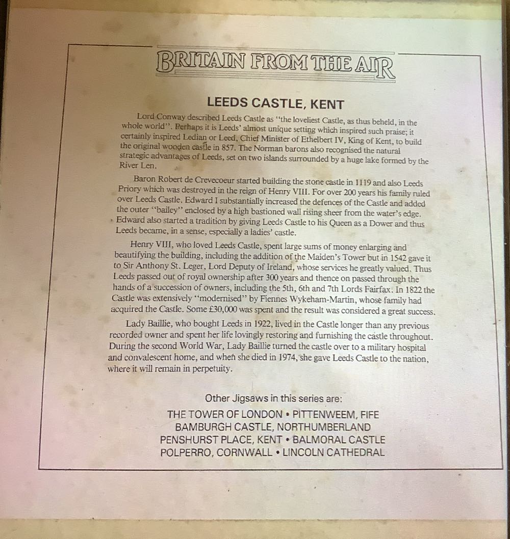 Leeds Castle Kent  puzzle collectible - Main Image 2