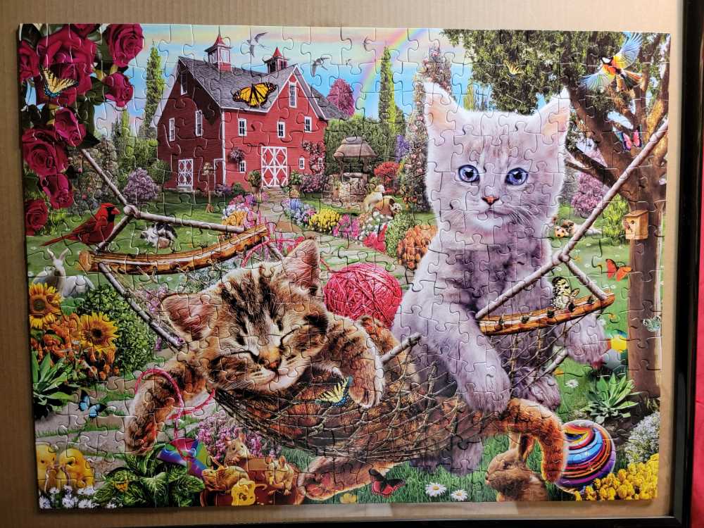 Cats On The Farm - SunsOut puzzle collectible [Barcode 796780518209] - Main Image 2