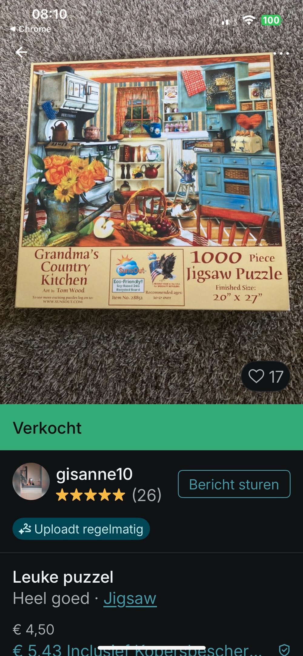 Grandma’s Country Kitchen - SunsOut puzzle collectible [Barcode 796780288515] - Main Image 4