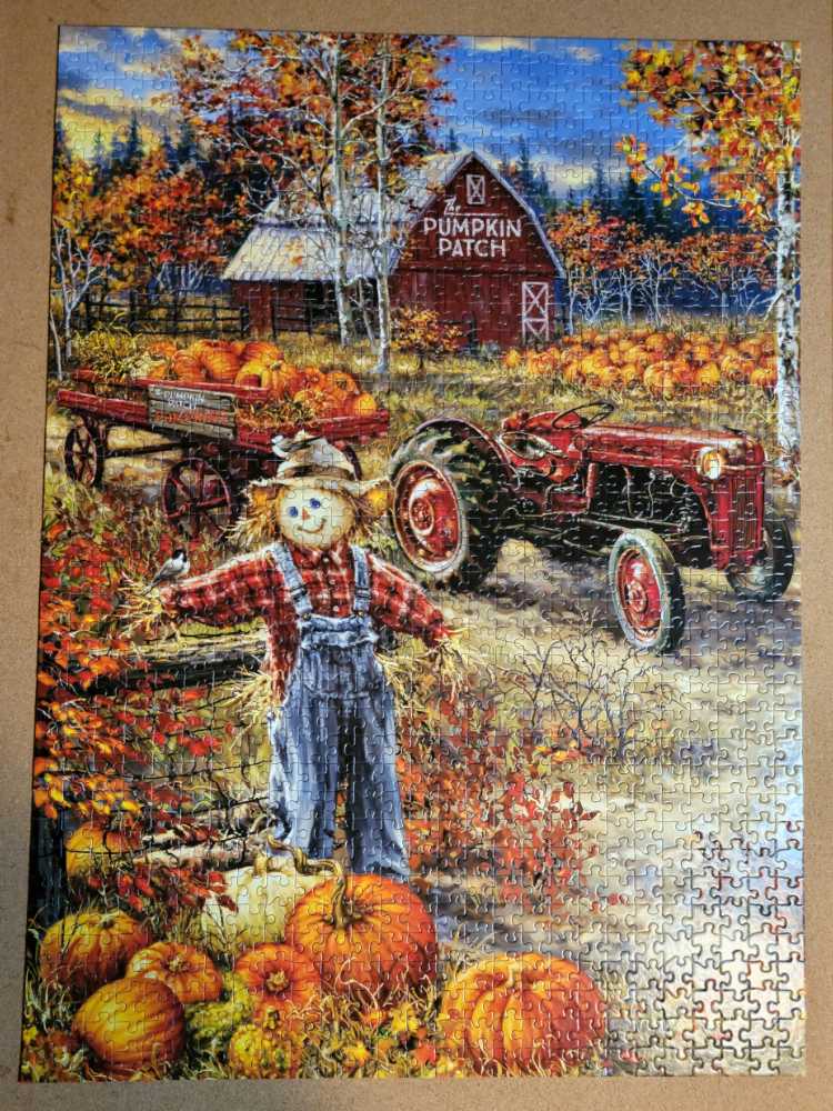 The Pumpkin Patch Farm - SunsOut puzzle collectible [Barcode 796780571440] - Main Image 2