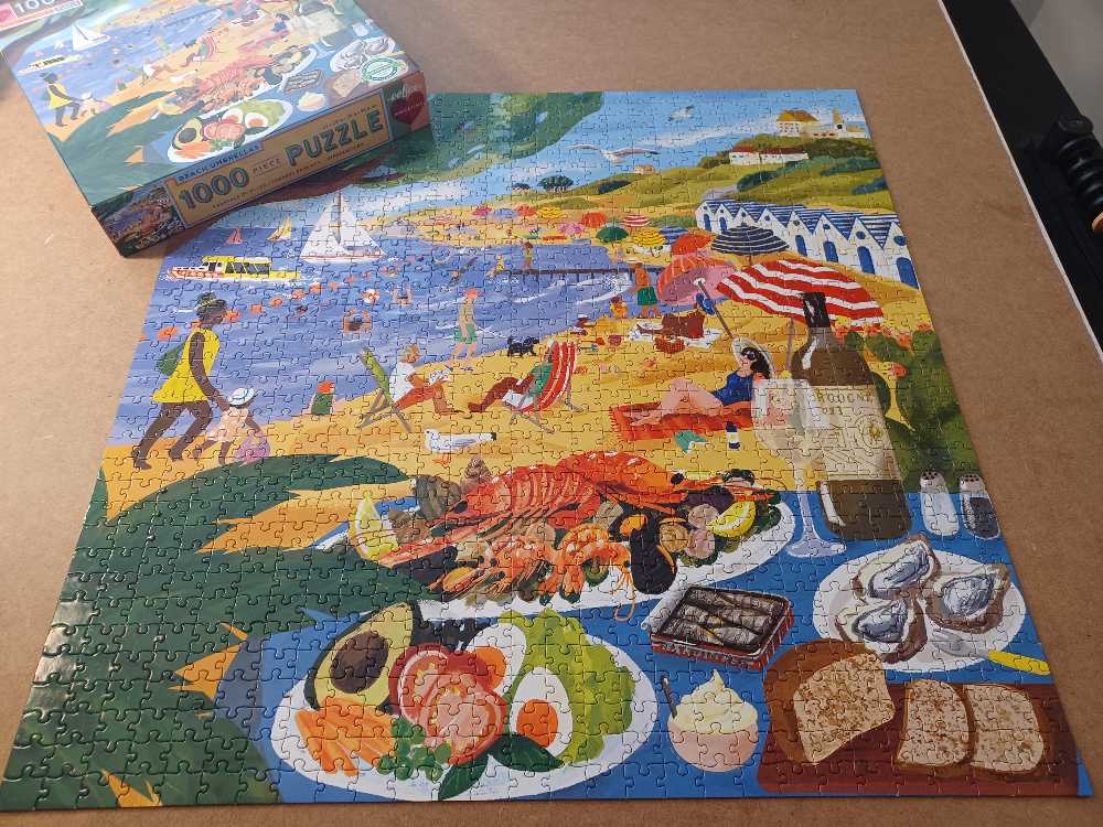 Sold - Beach Umbrellas - Eeboo puzzle collectible [Barcode 689196511066] - Main Image 2