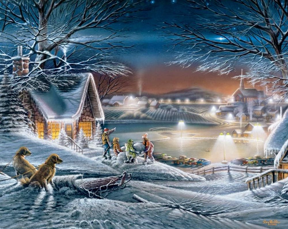 Terry Redlin : Evening Star - White Mountain puzzle collectible [Barcode 724819252329] - Main Image 2