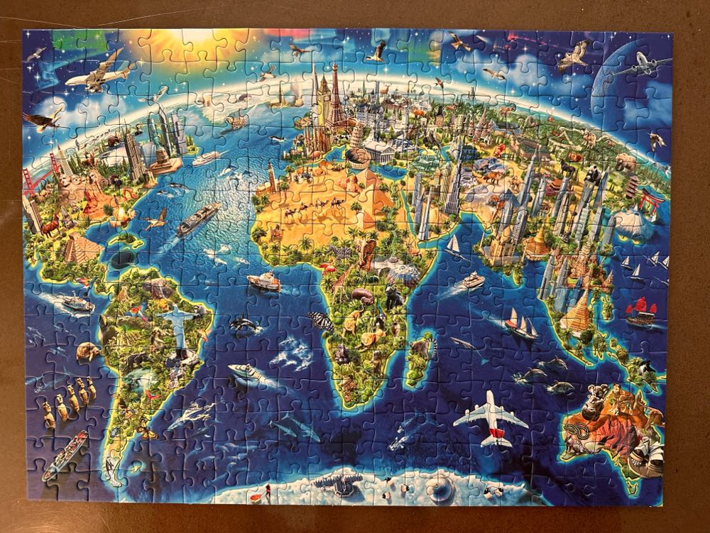 World Landmarks Map - Ravensburger puzzle collectible [Barcode 4005556132270] - Main Image 3