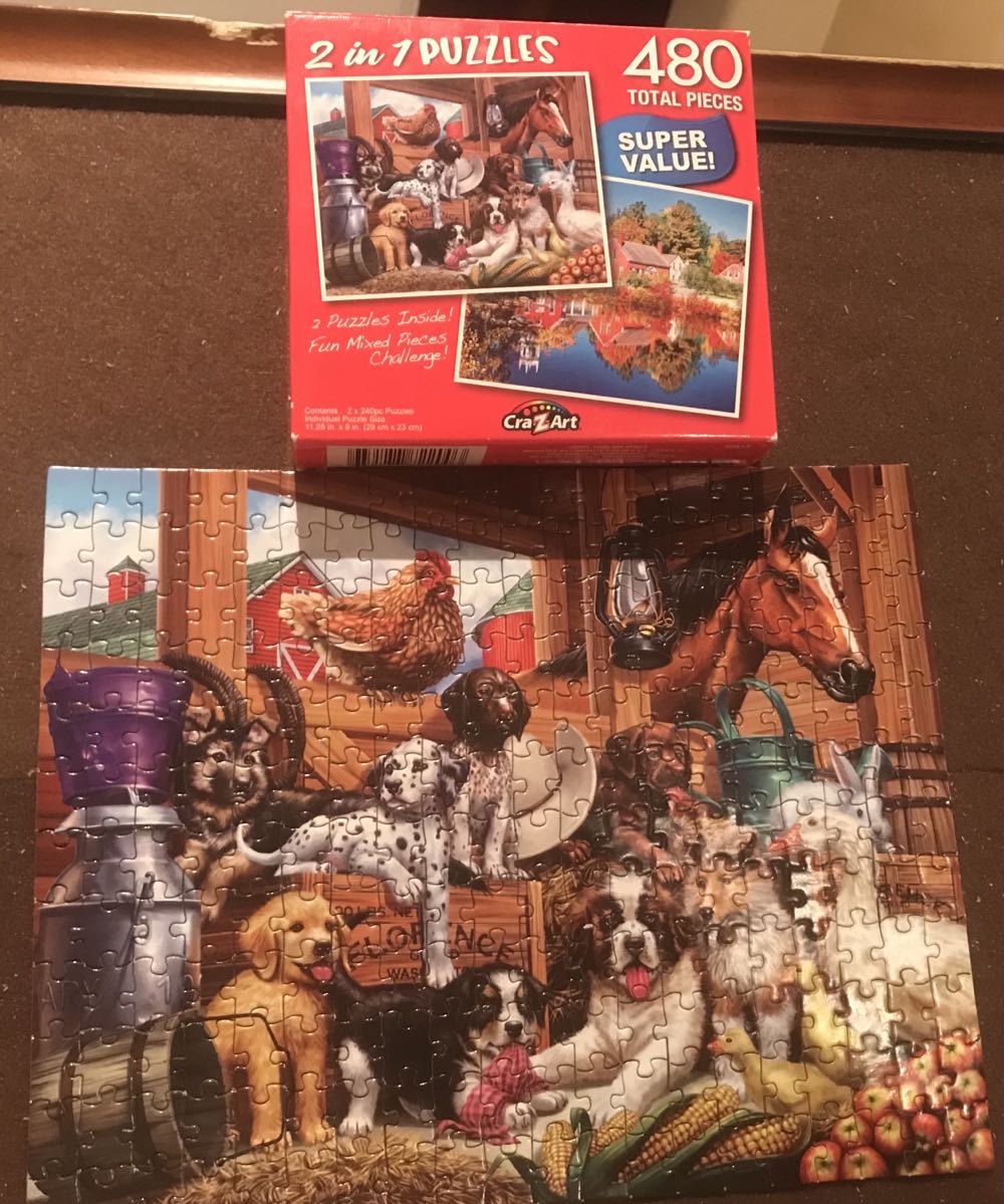 Barnyard Puppy Pals 🐶 🐴 🐓 🦆 🐰 - Cra⚡️Art 🇺🇸 puzzle collectible [Barcode 639277722003] - Main Image 2