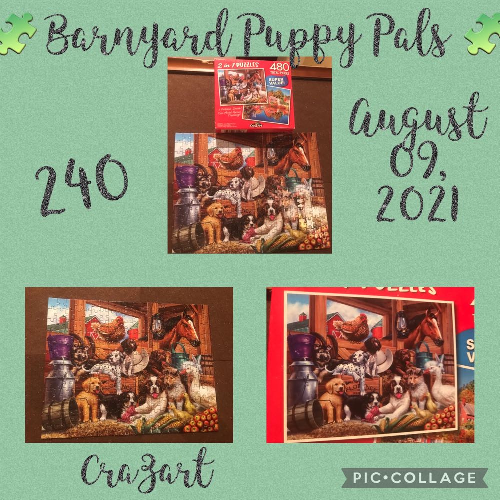 Barnyard Puppy Pals 🐶 🐴 🐓 🦆 🐰 - Cra⚡️Art 🇺🇸 puzzle collectible [Barcode 639277722003] - Main Image 4
