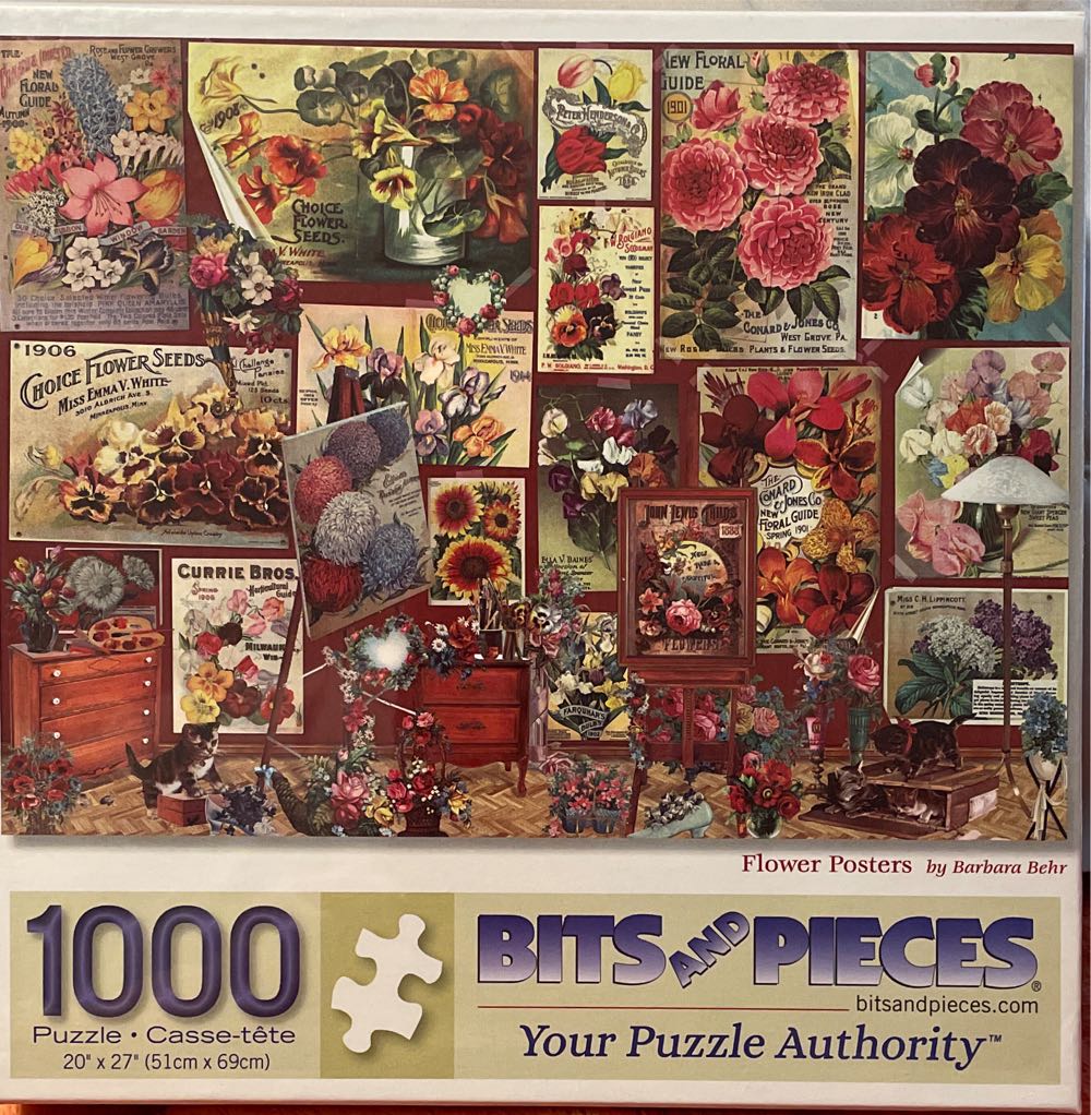 Flower Posters - Bits And Pieces puzzle collectible [Barcode 192949038913] - Main Image 2