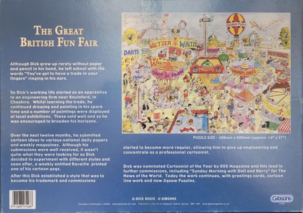 The Great British Fun Fair - Gibsons puzzle collectible [Barcode 5012269070286] - Main Image 2