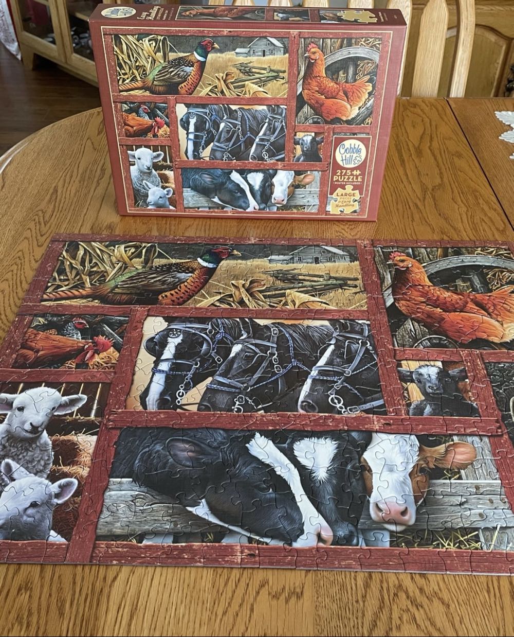 Farmyard Friends - Cobble Hill puzzle collectible [Barcode 625012880329] - Main Image 2