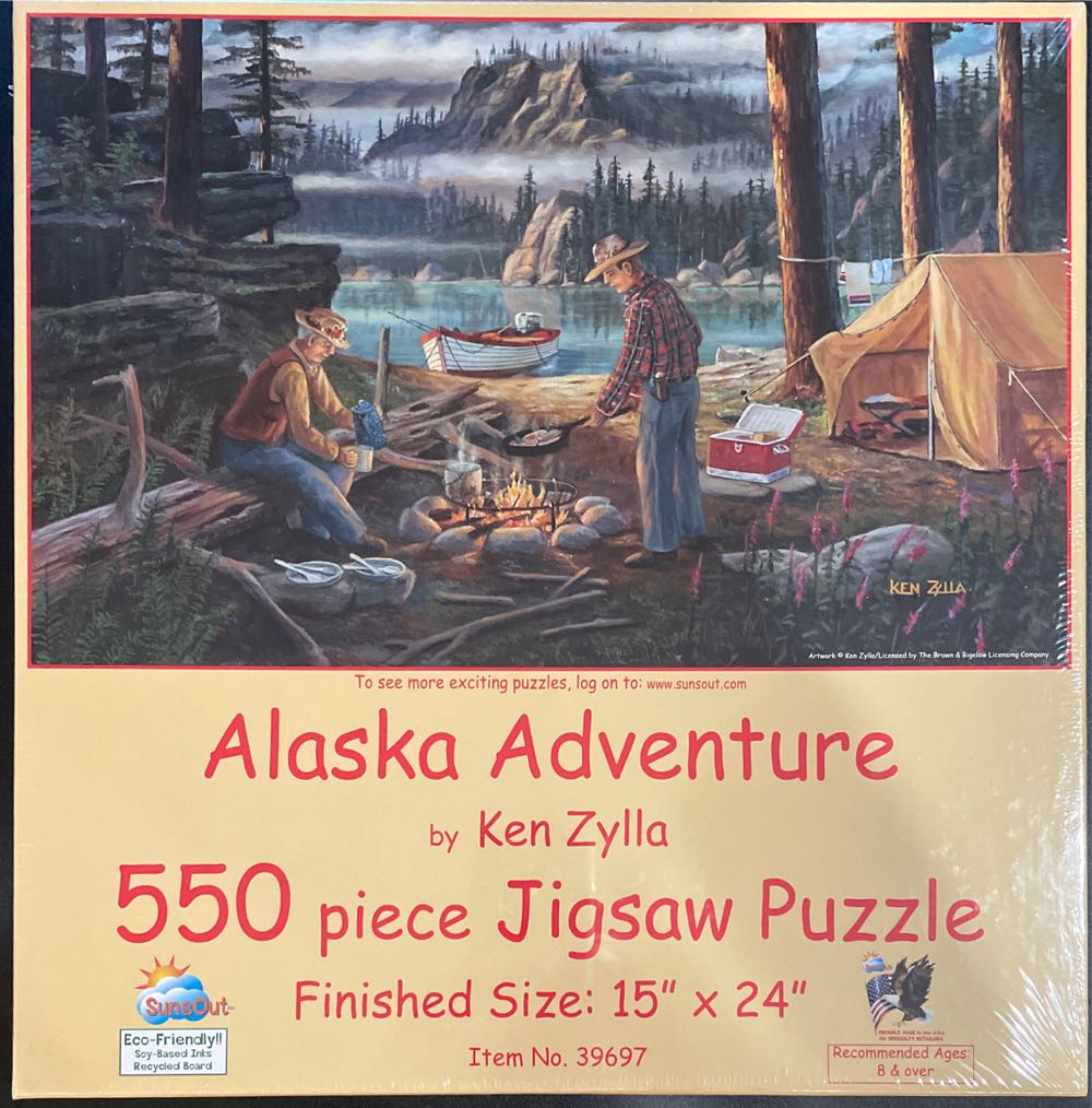 Alaska Adventure 🛶 🌲 🏕 - SunsOut 🇺🇸 puzzle collectible [Barcode 796780396975] - Main Image 2