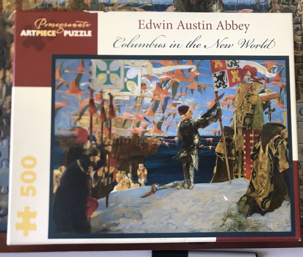 Columbus in the New World, 1906🛡🌎 - Pomegranate 🇺🇸 puzzle collectible [Barcode 717195244613] - Main Image 3