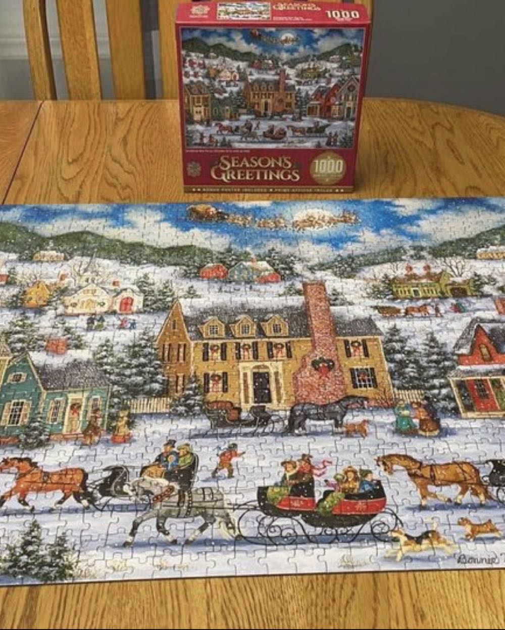 Christmas Eve Fly By - Master Pieces puzzle collectible [Barcode 705988717734] - Main Image 3