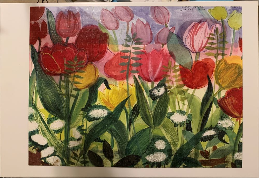 Early Spring Tulips - Milton Bradley puzzle collectible [Barcode 047754385823] - Main Image 2