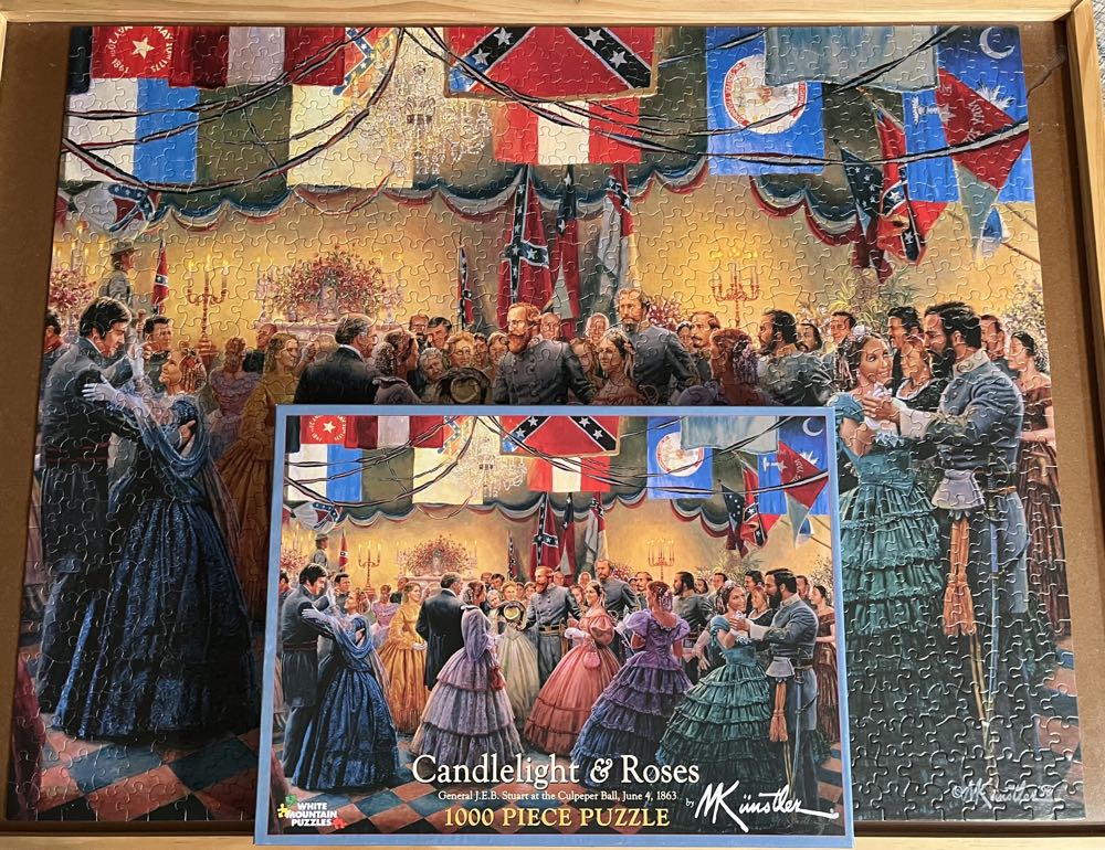Candlelight & Roses - White Mountain puzzle collectible [Barcode 724819249312] - Main Image 3