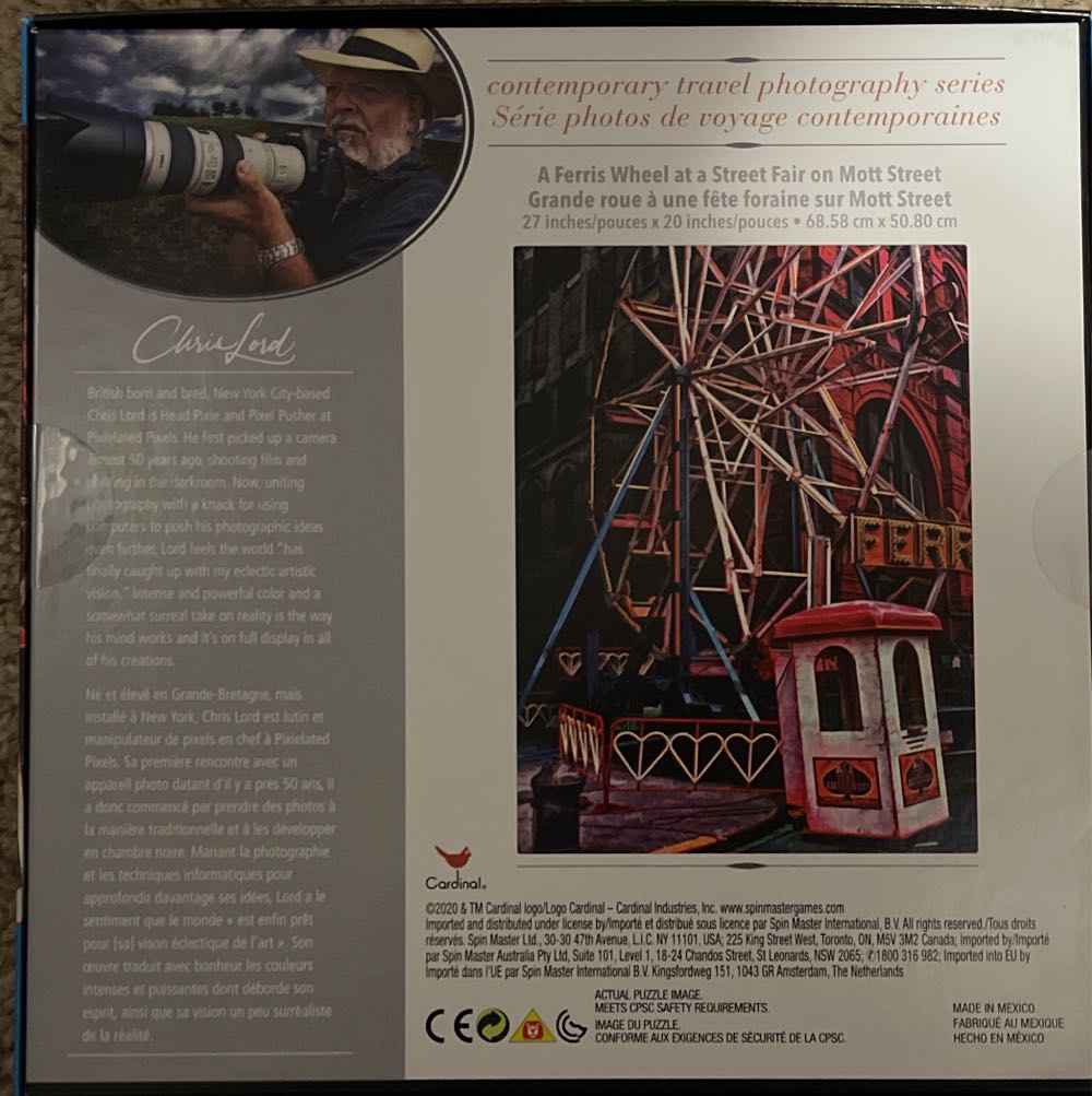 A Ferris Wheel At A Street Fair On Mott Street - Cardinal puzzle collectible [Barcode 778988330340] - Main Image 2