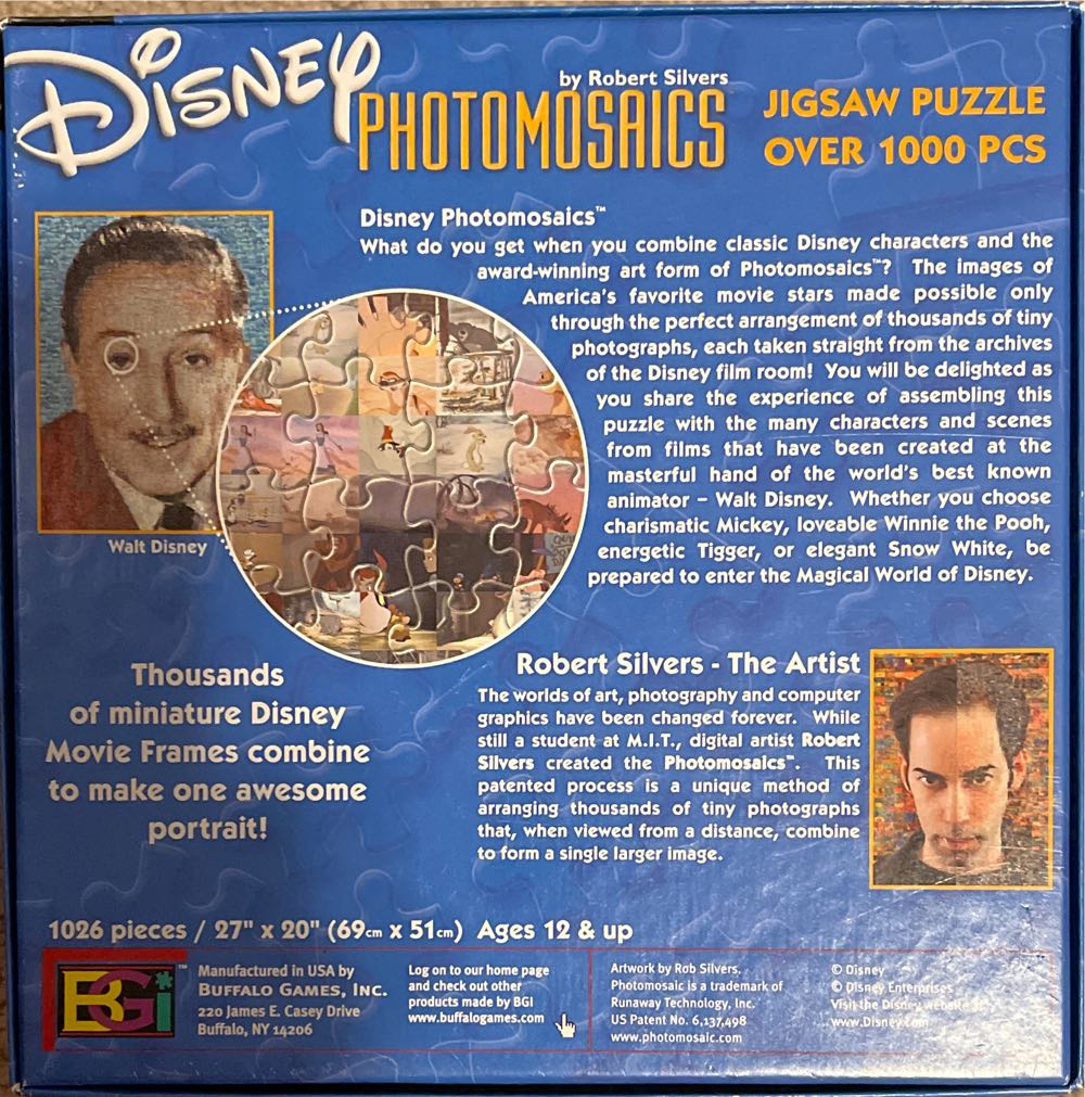 Mickey Mouse Photomosaic - Buffalo Games puzzle collectible [Barcode 079346813018] - Main Image 2