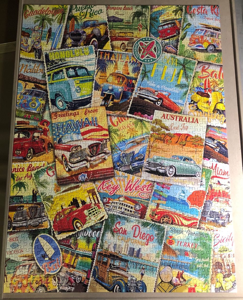 Vintage Travel Collage - Eurographics puzzle collectible [Barcode 628136656283] - Main Image 2