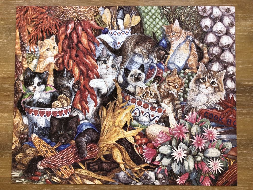 Kitchen Cats-NIB-KIM* - White Mountain Puzzles puzzle collectible [Barcode 724819249107] - Main Image 2
