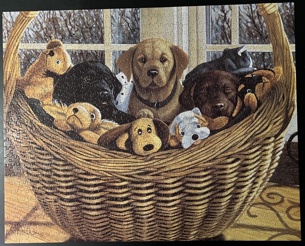 Basketful Of Fun - White Mountain Puzzles puzzle collectible [Barcode 724819248629] - Main Image 2