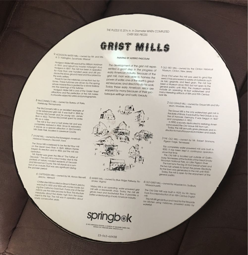 Grist Mills - Springbok puzzle collectible - Main Image 2