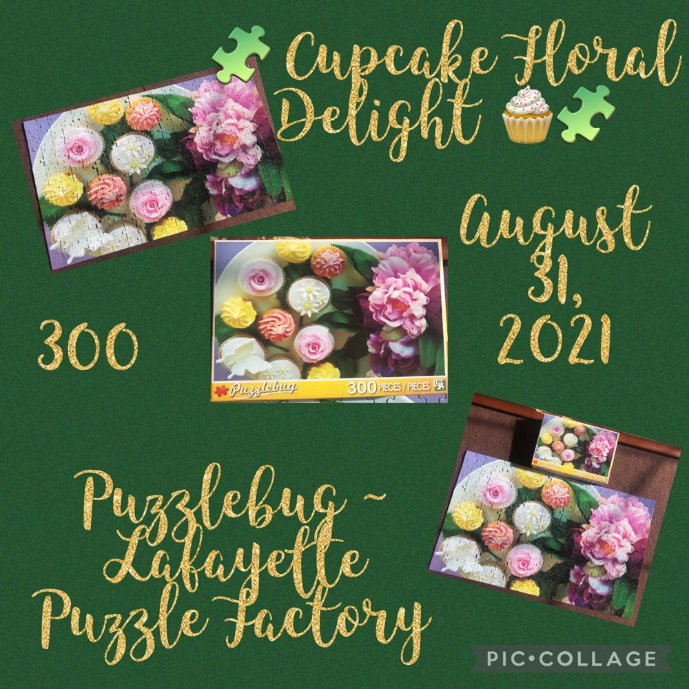 Cupcake Floral Delight 🧁🌸🌺🌻🌼 - Lafayette Puzzle Factory 🇺🇸 puzzle collectible [Barcode 639277764577] - Main Image 4