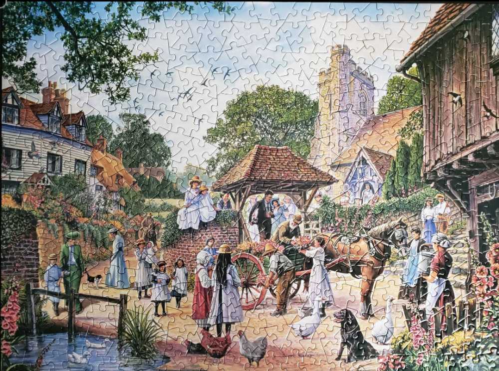 A Village Wedding - Bits And Pieces puzzle collectible [Barcode 192949039354] - Main Image 2