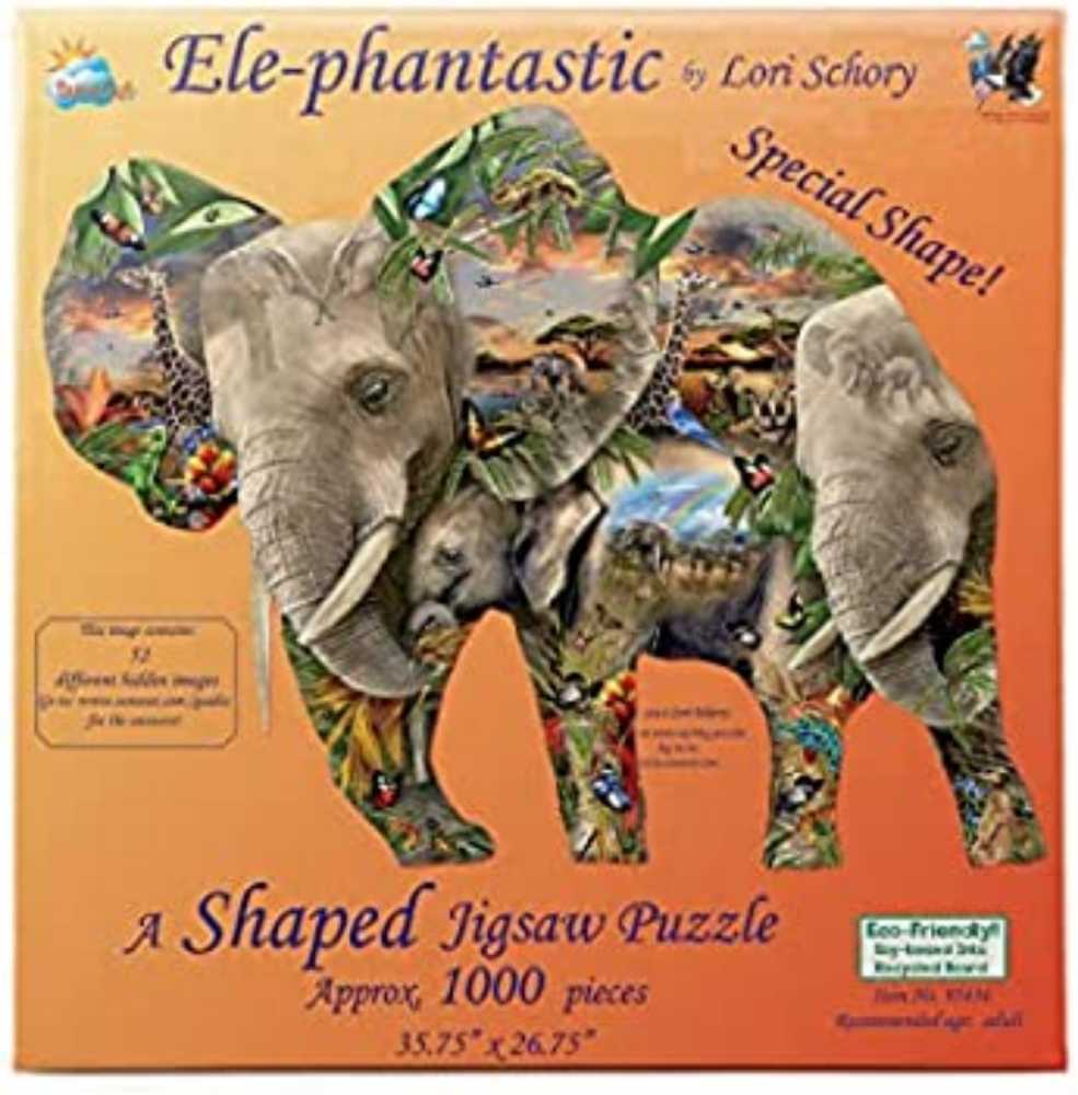 Ele-phantastic - SunsOut puzzle collectible [Barcode 796780954366] - Main Image 2