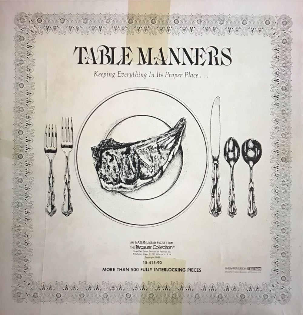 Table Manners - Eaton Jigsaw Puzzle puzzle collectible - Main Image 2
