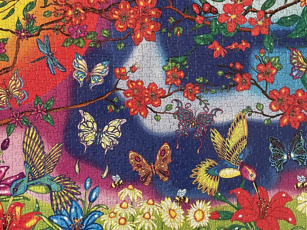 Butterflies And Hummingbirds- GONE - Jacarou Puzzles puzzle collectible [Barcode 034966226983] - Main Image 2