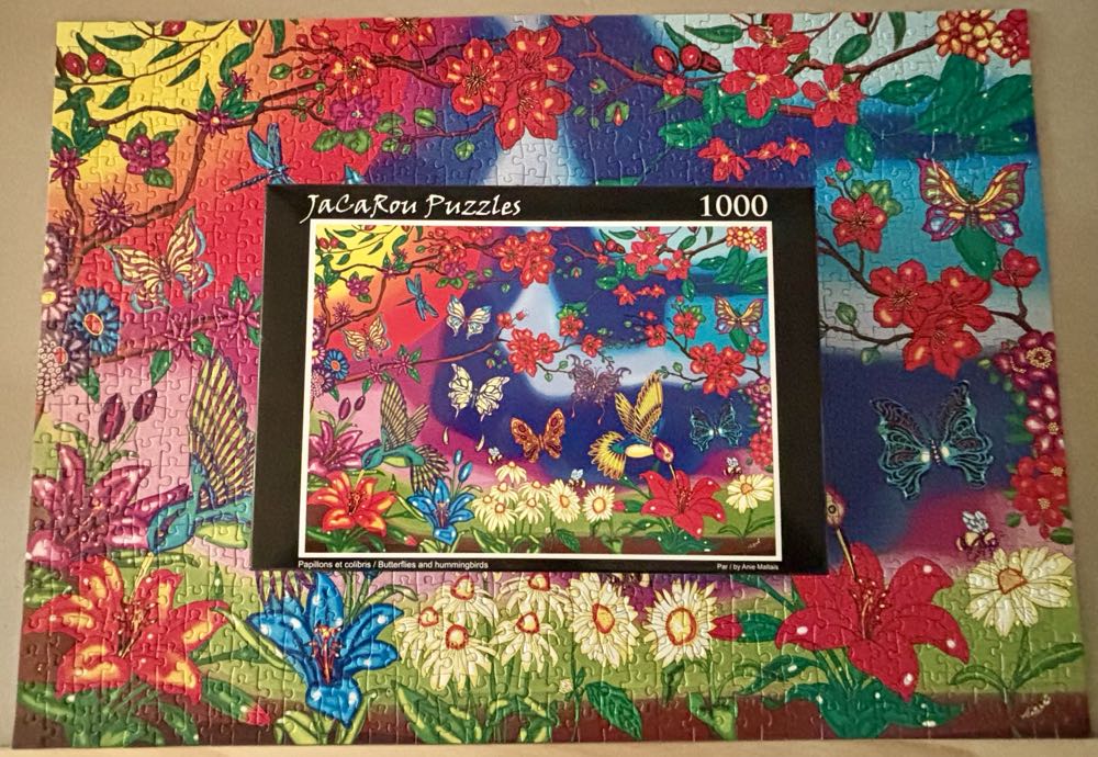 Butterflies And Hummingbirds- GONE - Jacarou Puzzles puzzle collectible [Barcode 034966226983] - Main Image 4