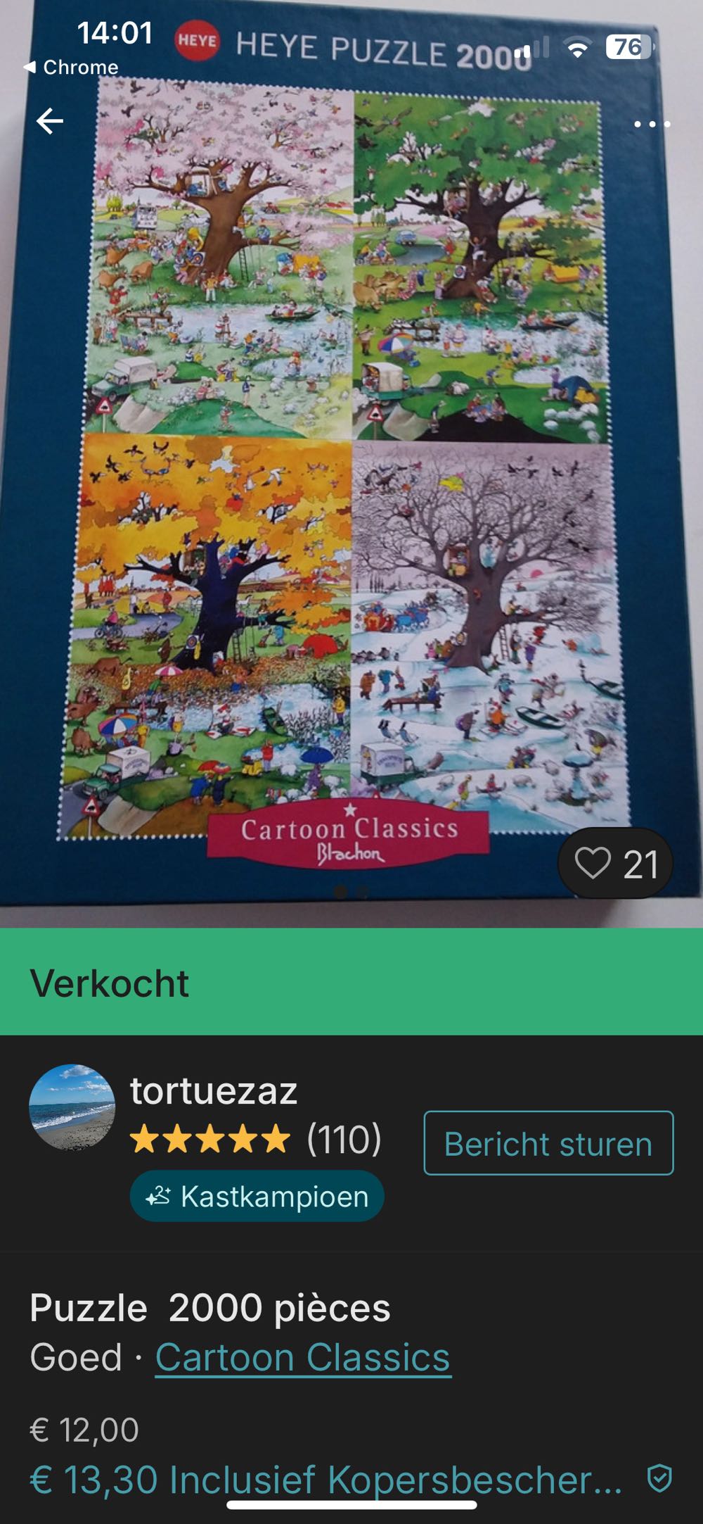 4 Seasons Puzzle - Heye Puzzle puzzle collectible [Barcode 4001689298739] - Main Image 4