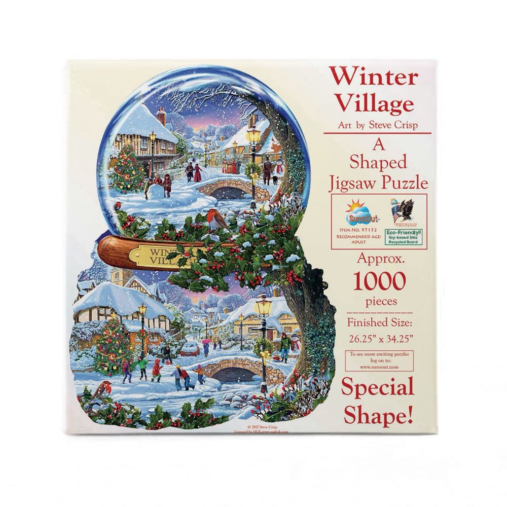 Winter Village . - SunsOut puzzle collectible [Barcode 796780971523] - Main Image 2