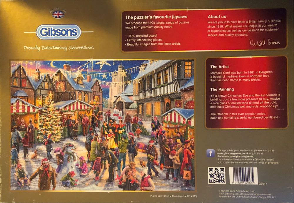 Wrapped Up For Christmas Limited Edition 2017 - Gibsons puzzle collectible [Barcode 5012269020175] - Main Image 2