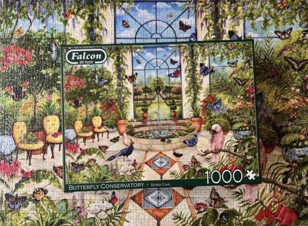 Butterfly Conservatory 🐦 - Falcon de luxe puzzle collectible [Barcode 8710126112557] - Main Image 4