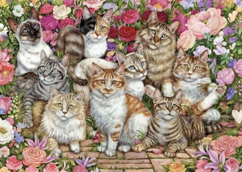 Floral Cats (NIB) NFT - Falcon de luxe puzzle collectible [Barcode 8710126112465] - Main Image 2