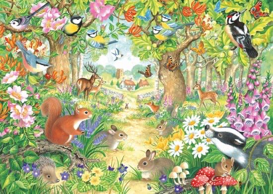 A Woodland Trail - Falcon de luxe puzzle collectible [Barcode 8710126111550] - Main Image 2