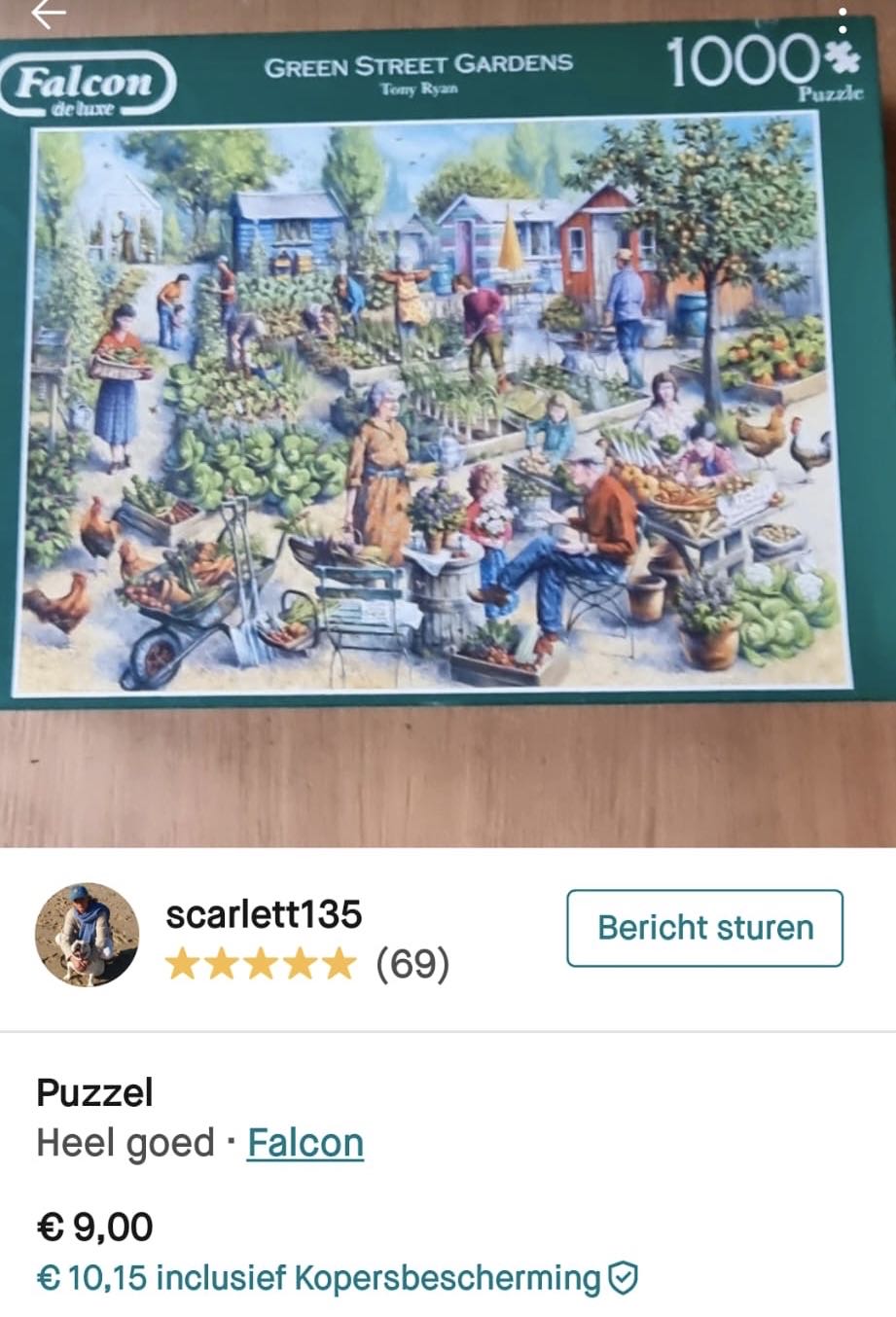 Green Street Gardens - Falcon de luxe puzzle collectible [Barcode 8710126110812] - Main Image 3