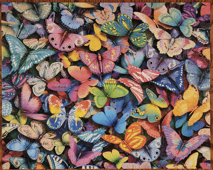 ZZ - Butterflies (SOLD) - White Mountain Puzzles puzzle collectible [Barcode 724819250097] - Main Image 2