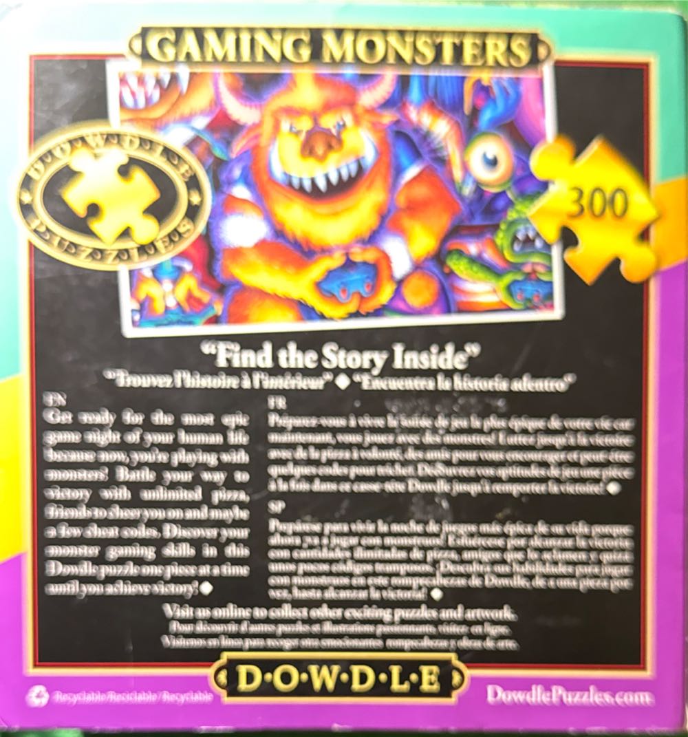 Gaming Monsters - Dowdle puzzle collectible [Barcode 671095064514] - Main Image 2