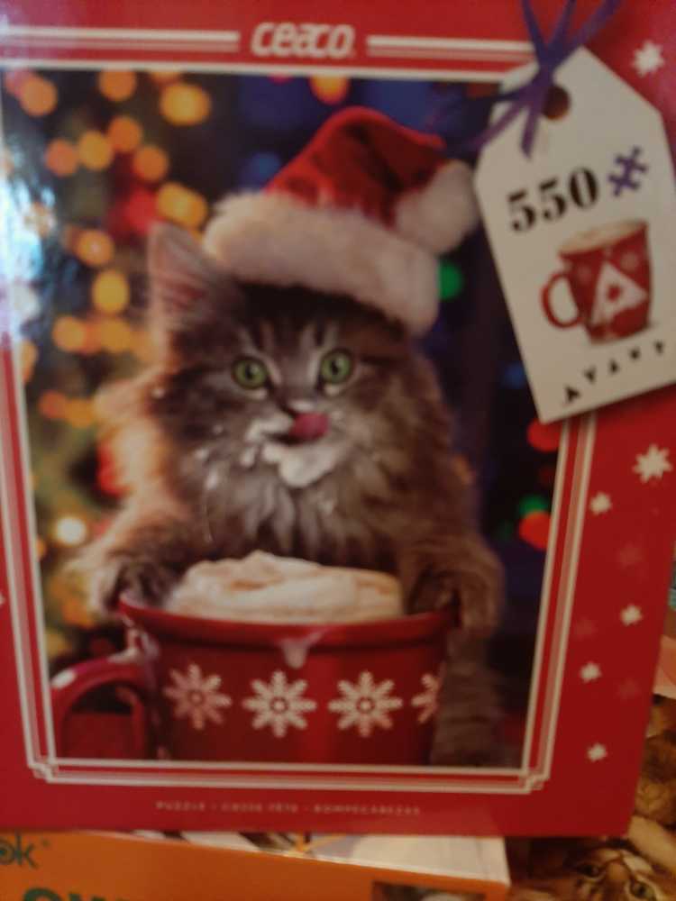 Christmas Cocoa Kitty - Ceaco puzzle collectible [Barcode 021081230360] - Main Image 1